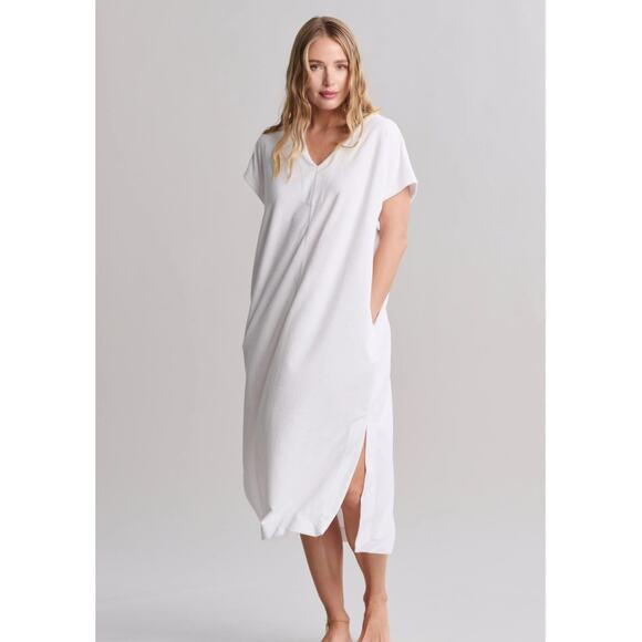 Barefoot Dreams Other - Barefoot Dreams Beach Cozy Terry Caftan Womens M Cover up Summer pool cruise